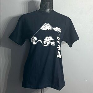 Noren Mount Fuji Fujisan Graphic Tee Navy Size Small NWT